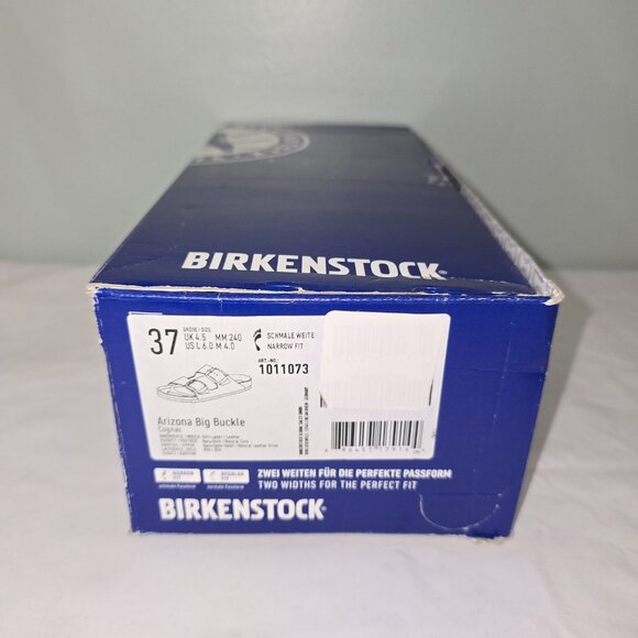 Birkenstock Arizona Big Buckle Cognac Oiled Leather, US W6/M4, New in Box - Picture 11 of 12